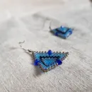 Подвеска, двойная брошь, серьги и серьги гвоздики "Вдохновение"