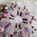 Брошь-орден-подвеска и Серьги "Жемчужная роза"