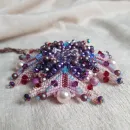 Брошь-орден-подвеска и Серьги "Жемчужная роза"