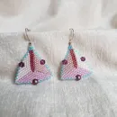 Брошь-орден-подвеска и Серьги "Жемчужная роза"