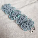 Браслет "Ларимар" фриволите