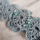 Браслет "Ларимар" фриволите