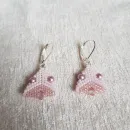 Серьги с жемчугом, биконусами. ронделями