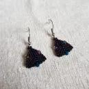 Серьги с жемчугом, биконусами. ронделями