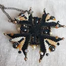 Брошь-орден-подвеска и Серьги "Гематит"