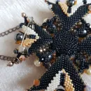 Брошь-орден-подвеска и Серьги "Гематит"