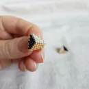 Брошь-орден-подвеска и Серьги "Гематит"