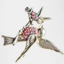 Коллекционная серебряная брошь "Ласточки" CORO PEGASUS