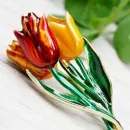 Винтажная брошь "Букет тюльпанов" MFA