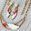 Винтажный, коллекционный комплект, колье и серьги MONET