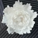 Брошь цветок из шелка Пион