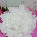 Брошь цветок из шелка Пион