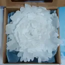 Брошь цветок из шелка Пион