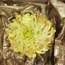 Брошь цветок из шелка Хризантема