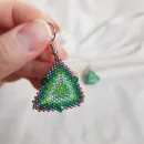 Брошь-орден-подвеска + Брошь и Серьги "Изумруд"