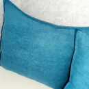 Зеленая интерьерная плотная подушка прямоугольная