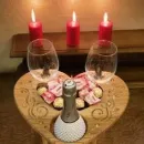 Винный столик, держатель для бутылки и бокалов