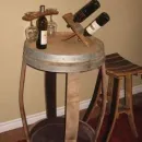 Винный столик, держатель для бутылки и бокалов