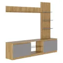 Мебель для гостиной стенка БОСТОН НМ-001 цвет серый