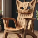 Стул из массива, деревянный