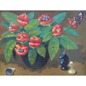 Картина "Экзотические цветы".