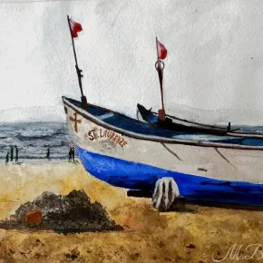 Картина "Гоа. Лодка рыбака"