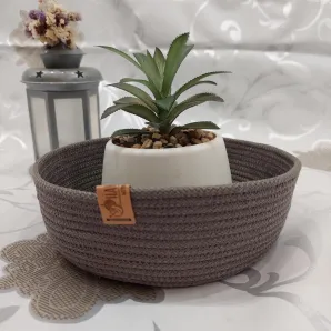 корзинка круглая из полиэфирного шнура