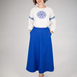 Рубашка женская льняная с ручной вышивкой