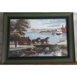 Пейзаж. Вышивка крестиком.