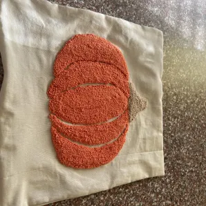 Наволочка с вышивкой Тыква