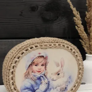 Корзина-шкатулка из джута