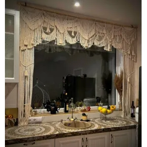 Штора макраме бохо