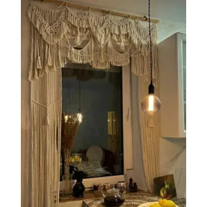 Штора макраме бохо