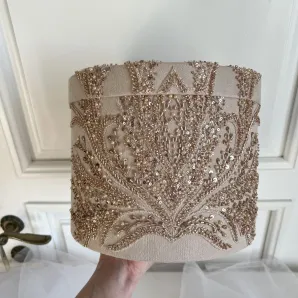 Свадебная казна Семейный банк бежевая бисер пайетки