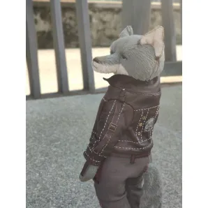 Игрушка тедди Волк на мотоцикле