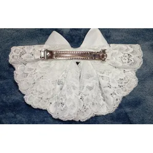 Кружевной, белый бант