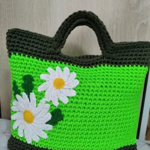 Сумка тоут вязаная