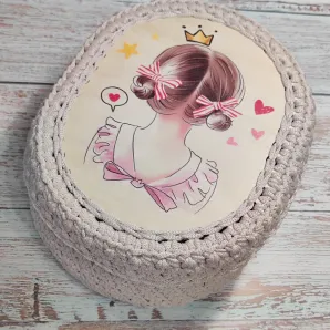 Корзина вязаная