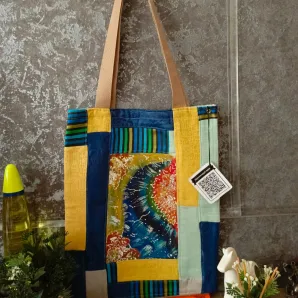 Сумка "Волшебный Шоппер" ручной работы с картиной