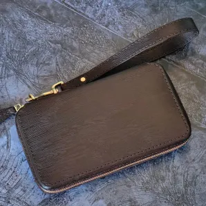 Барсетка/зиппер из натуральной кожи