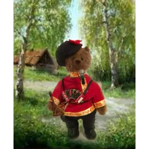 Интерьерная игрушка Медведь гармонист