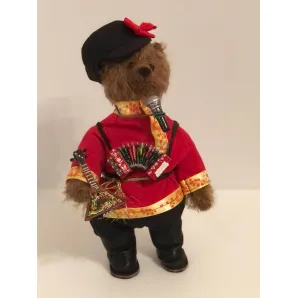 Интерьерная игрушка Медведь гармонист