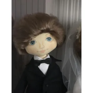 Кукла текстильная интерьерная жених