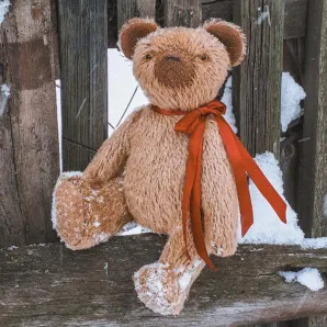 Классический мишка в технике тедди