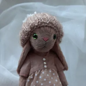 Мягкая игрушка Зайка в технике тедди