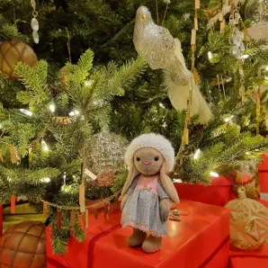 Мягкая игрушка Зайка в технике тедди