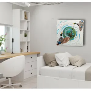 Лягушка путешественница - панно мотиватор, картина интерьерная