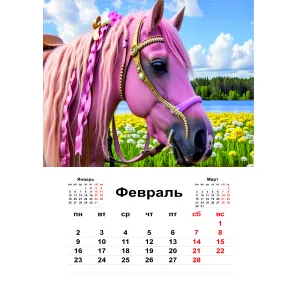 Календарь перекидной 2026г лошади