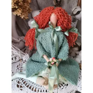 Кукла тильда в пальто Наталия. Текстильные куклы ручной работы
