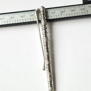 тубус для деревянной зубочистки из серебра с хризолитом